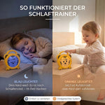 Resigilat|Alecto BC100TIGER ceas desteptator pentru copii, reincarcabil USB, galben