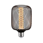 Resigilat|Paulmann 29083 Metallic Glow Edition LED E27, 4,2W, 200lm, 1800K, 100mm, forma cilindrica, negru metalic
