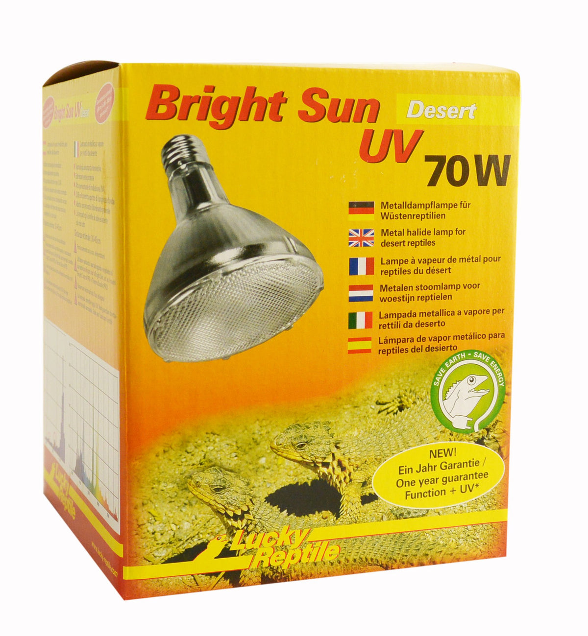 Resigilat|Lucky Reptile Bright Sun UV Desert lampa UV pentru desert, 70W
