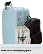 4FLY Leichter Hartschalen-Reisekoffer L - Groß 65 cm (60L) – Trolley Koffer mit TSA-Schloss, 4 Spinner-Doppelrollen & Aluminium-Teleskopgriff, Aufgabegepäck Reisegepäck