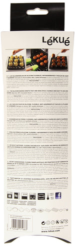 Resigilat|Lékué CLASSIC tava de copt din silicon cu protectie impotriva scurgerilor, 30 x 4 cm, neagra