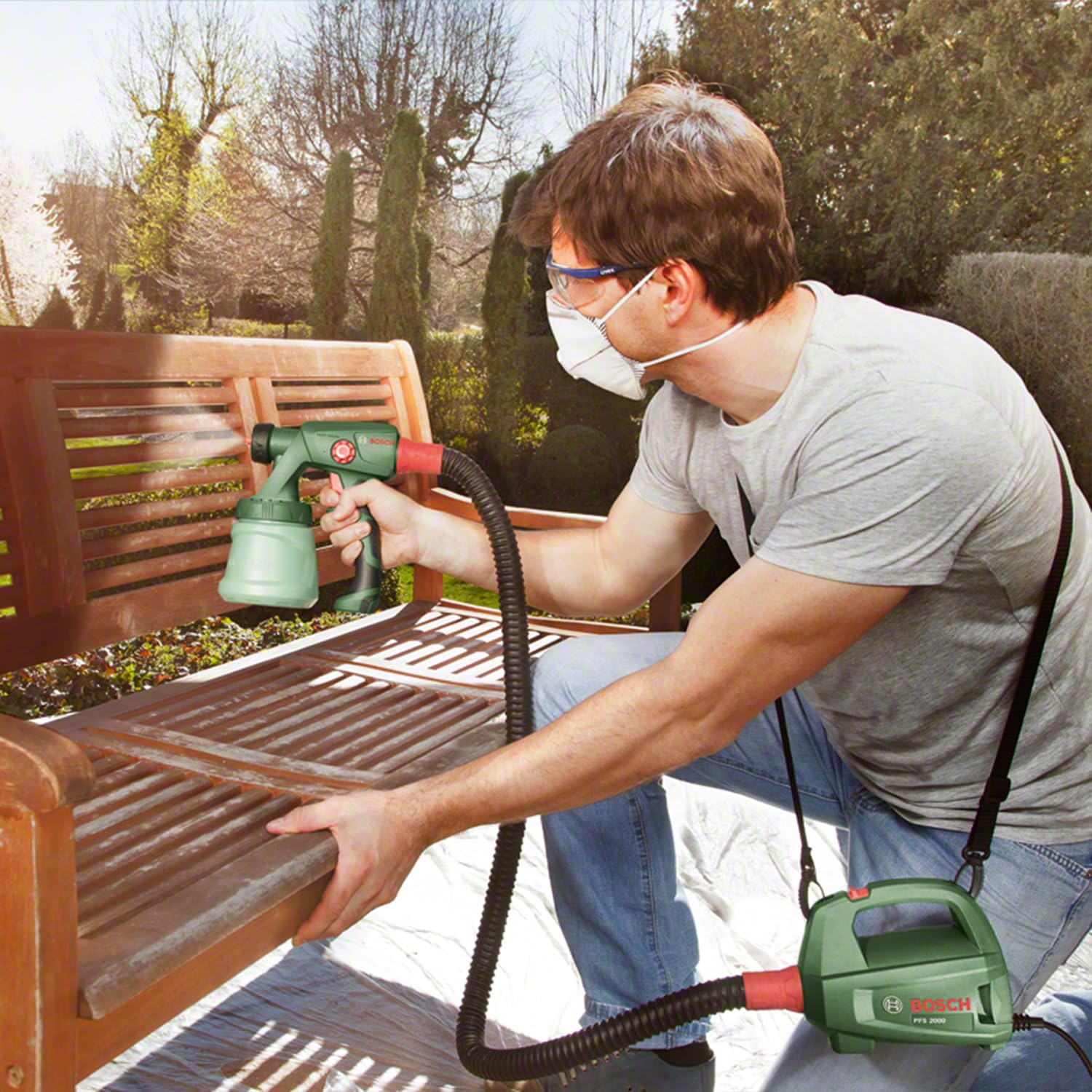 Bosch Home and Garden Electric paint spray system PFS 2000 (440 watts, in box)