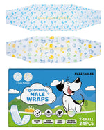 Resigilat|FuzzFables scutece de unica folosinta pentru caini masculi, 24 bucati, foarte absorbante, etanse, cu indicator de umezeala, XS