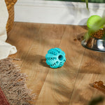 Resigilat|TRIXIE Denta Fun minge pentru caini, aroma de menta, diametru 7 cm, turcoaz