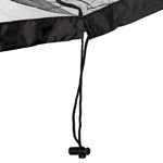 Resigilat|Relaxdays plasa anti-insecte pentru umbrela de soare, 250-300 cm, usa cu fermoar, protectie impotriva insectelor, poliester, neagra