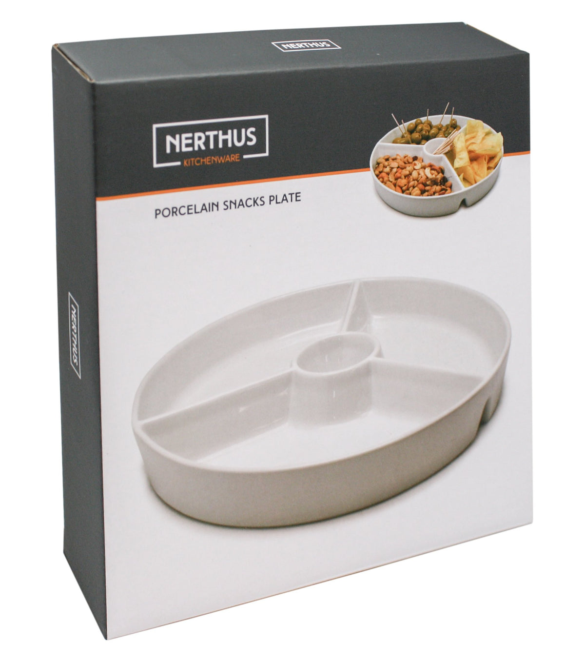 Resigilat|NERTHUS FIH 333 farfurie pentru gustari, din portelan, alba, 18,5 x 18,5 x 3,5 cm