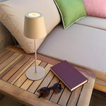 Resigilat|BRILONER lampa de masa LED fara fir cu Touch, dimmabila, inaltime reglabila, reincarcabila, pentru noptiera, camping si exterior, bej