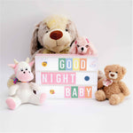 Resigilat|BONNYCO Light Box A4 roz, cu 400 litere si simboluri, caractere Ä Ö Ü ß, emoji, 2 markere si USB