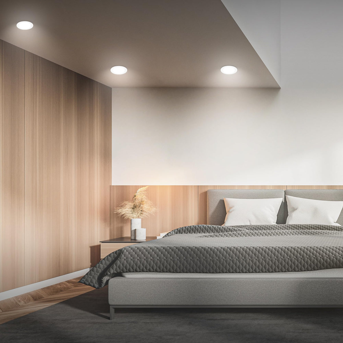 Resigilat|BRILONER set 3 spoturi LED incastrabile 230V, 6W, 660 lm fiecare, lumina alb neutru, Ø30 mm, 120 x 28 mm, albe