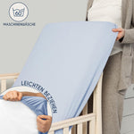 Resigilat|Dreamzie set 2 cearsafuri cu elastic pentru bebelusi, 70 x 140 cm, 100% bumbac Jersey