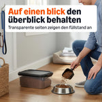Resigilat|Recipient Amazon Basics pentru hrana animalelor, 4,5 kg, transparent si negru