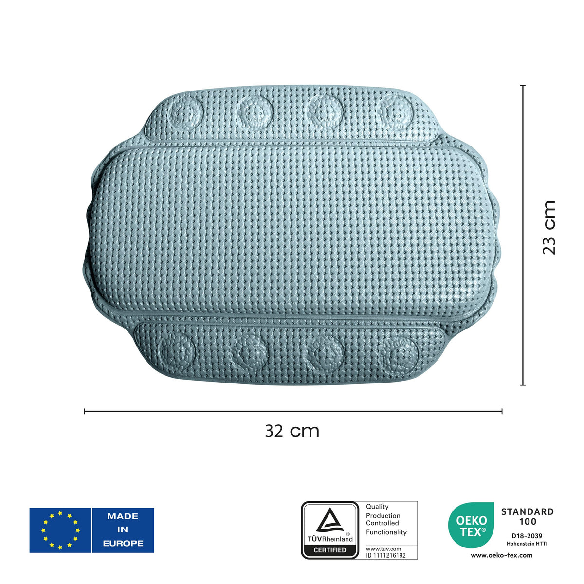 Resigilat|Spirella Alaska perna pentru cada, 8 ventuze, antibacteriana, antiderapanta, lavabila, taupe, 23 x 32 cm