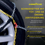 Goodyear 77914: lanțuri de zăpadă „G9”, 9 mm, mărimea 130, certificare TÜV și ÖNORM