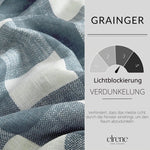 Resigilat|Elrene Home Fashions Farmhouse Living Grainger perdea opaca, carouri tip buffalo, 132,1 x 213,4 cm, Chambray, 1 panou