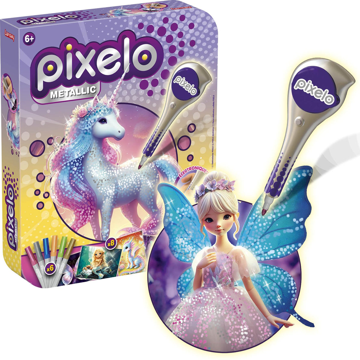 Resigilat|Lansay Pixelo Metallic Creations set de desen metalic, pentru copii de la 6 ani