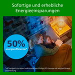 Resigilat|Philips Ultra Efficient bec LED 40W A60, alb cald, transparent, ultra-eficient energetic, set 3 bucati