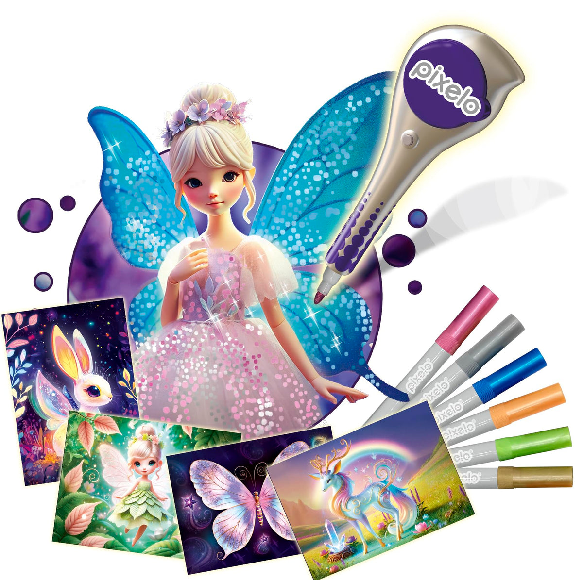 Resigilat|Lansay Pixelo Metallic Creations set de desen metalic, pentru copii de la 6 ani