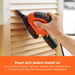 |Resigilat| BLACK+DECKER 55W șlefuitor electric delta compact, aspirare praf, 15 accesorii, discuri și vârfuri de șlefuit, geantă, BEW230BC-QS