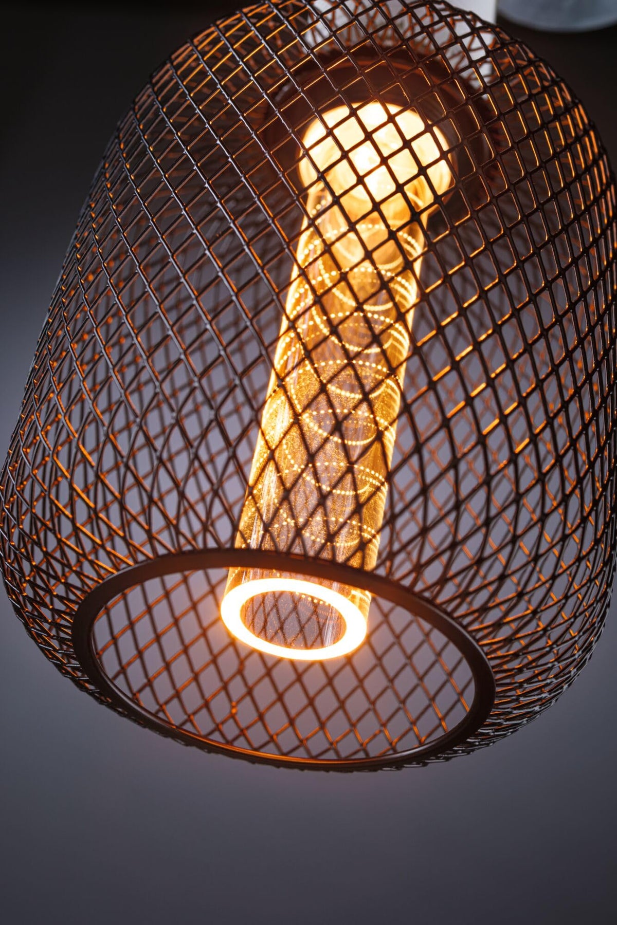 Resigilat|Paulmann 29083 Metallic Glow Edition LED E27, 4,2W, 200lm, 1800K, 100mm, forma cilindrica, negru metalic