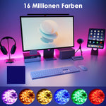 Resigilat|HOVVIDA banda LED RGB 5 m, 30 LED/m, 150 LED, control prin aplicatie si telecomanda, mod muzica si temporizator