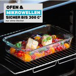 Resigilat|Igluu Meal Prep set 2 vase din sticla pentru lasagna si gratinare, 2,2 L