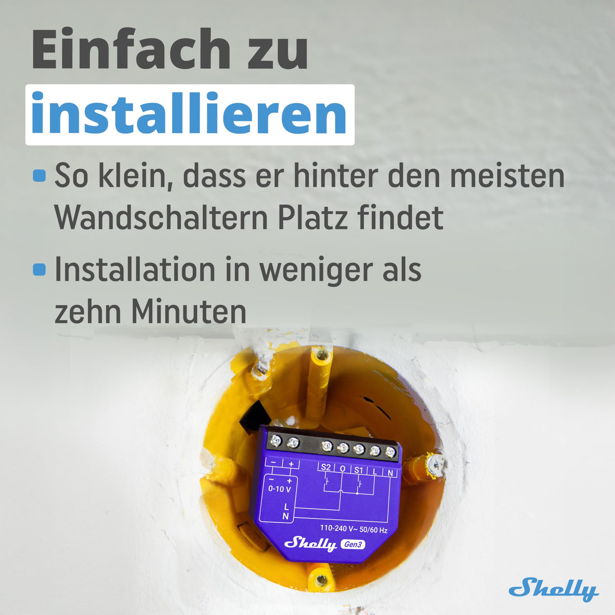 Resigilat|Shelly Dimmer 0/1-10V PM Gen3, variator smart WiFi cu masurare consum, control iluminat, Alexa, Google Home, fara hub