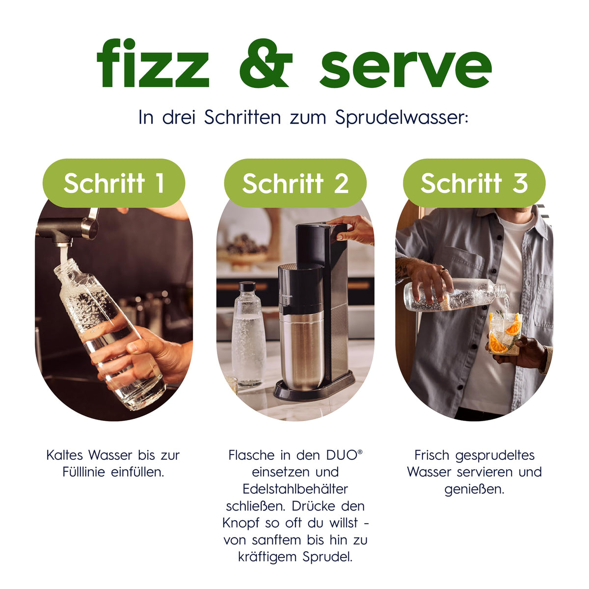 Resigilat|SodaStream DUO, set 2 sticle din sticla de 1 L, compatibile cu aparatele DUO si E-DUO