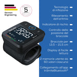 |Resigilat| Beurer BC 54 tensiometru de încheietură, indicator risc, detectare aritmii, 13,5–21,5 cm, aplicație, Apple Health, umflare automată