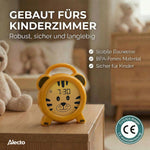 Resigilat|Alecto BC100TIGER ceas desteptator pentru copii, reincarcabil USB, galben