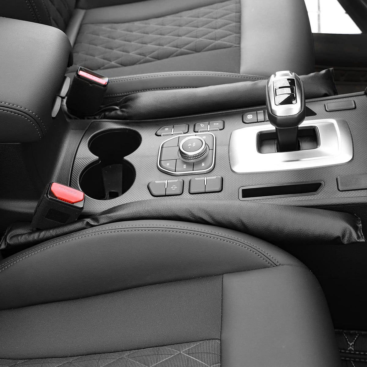 Resigilat|Set 2x Organizator Auto pentru Spațiul dintre Scaun și Consolă – Umplător Universal din Piele PU