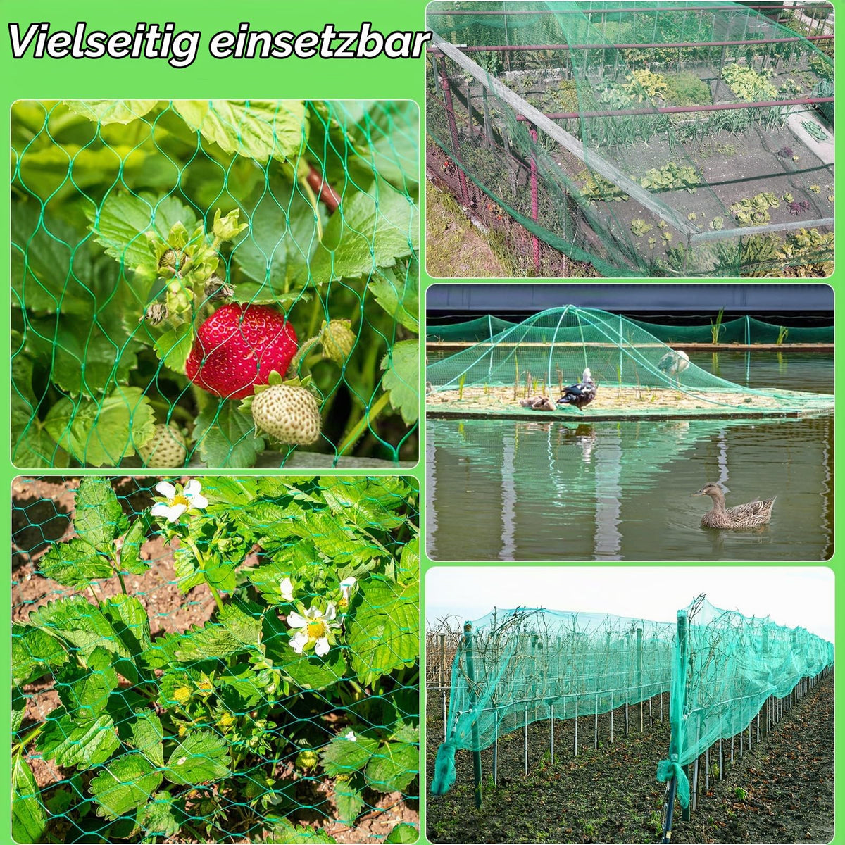 Resigilat|LINSOCLE plasa protectie pasari 6 x 10 m, verde, plasa gradina pentru pomi fructiferi, legume si plante