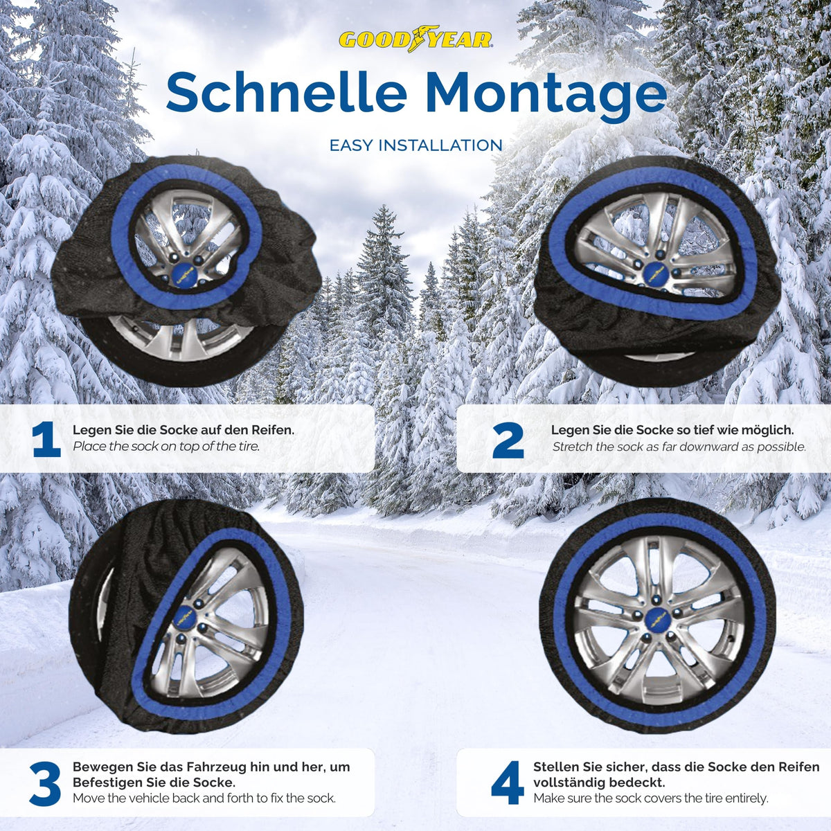 |Resigilat| Goodyear Star Gripper ciorapi zăpadă omologați EN 16662-1:2020, 2 buc., mărimea XXL, compatibili anvelope R15–R22