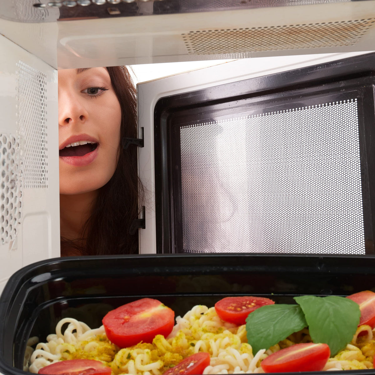 Resigilat|Set 10 caserole Meal Prep Relaxdays, 1 compartiment, 1000 ml, etanse, compatibile cu microunde, plastic, negre