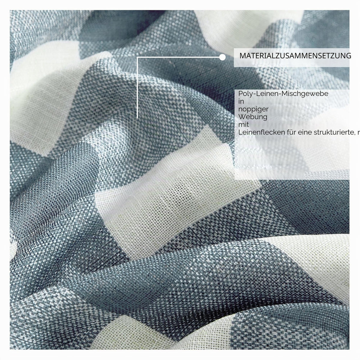 Resigilat|Elrene Home Fashions Farmhouse Living Grainger perdea opaca, carouri tip buffalo, 132,1 x 213,4 cm, Chambray, 1 panou
