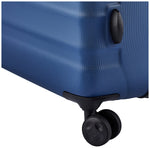 Amazon Basics Hartschalen-Koffer Groß - Erweiterbares ABS-Reisegepäck mit 4 Doppel-Spinnerrädern - Kratzfest und Leicht - 78 x 52,6 x 32cm - Marineblau
